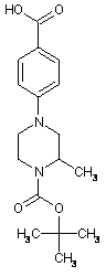 1-(4-carboxyphenyl)-3-methyl-4-Boc piperazine