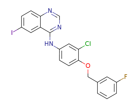 N-(3-chloro-4-(3-fluorobenzyloxy)phenyl)-6-iodoquinazolin-4-amine